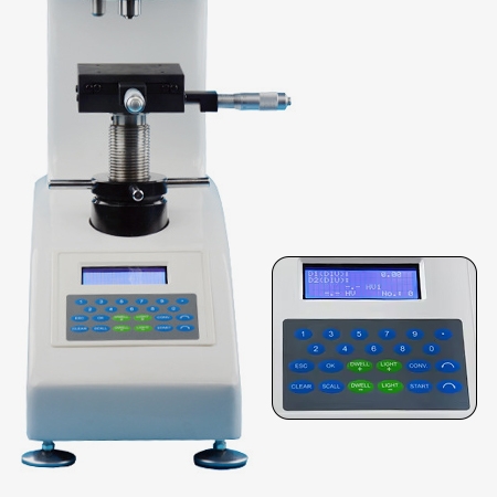 Micro vickers hardness tester with multifunctional operation panel