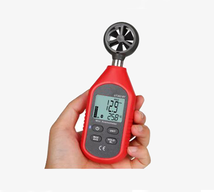 Detail of 0-30 m/s digital vane anemometer