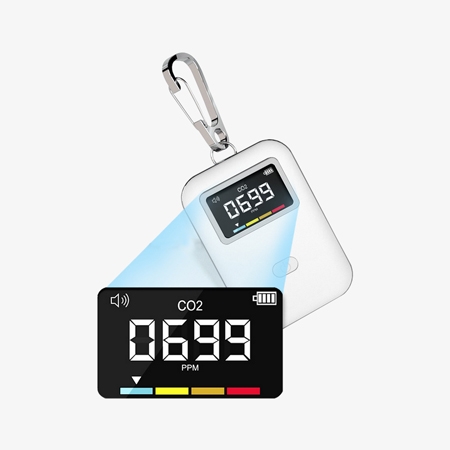 Mini CO2 air quality monitor with lcd display