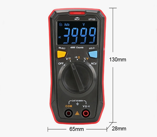 Mini digital multimeter size