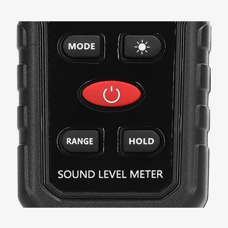 Mini sound level meter adopts soft rubber buttons
