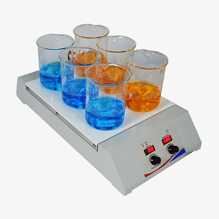 Multi-position lab magnetic stirrer 6-position