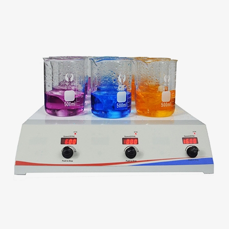 Multi-position magnetic hotplate stirrer 15-position