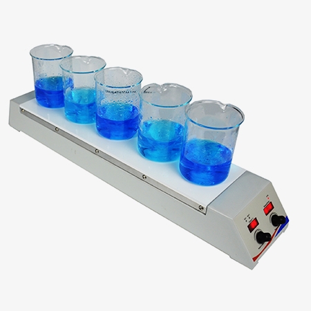 Multi-position magnetic stirrer 5-position stirring points