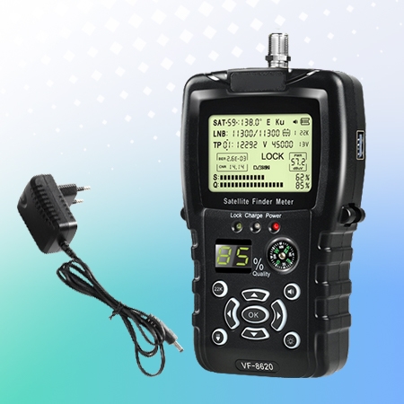 Multiple plug options for digital satellite finder