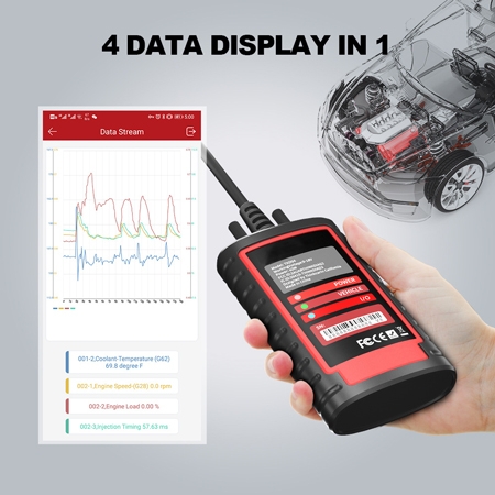 OBD2 car diagnostic scanner detail
