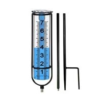 Outdoor glass rain gauge
