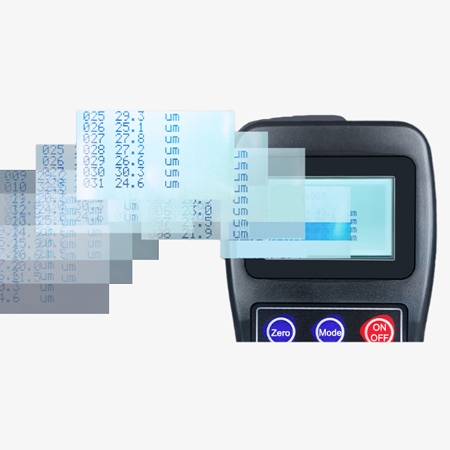 Paint coating thickness gauge probe screen