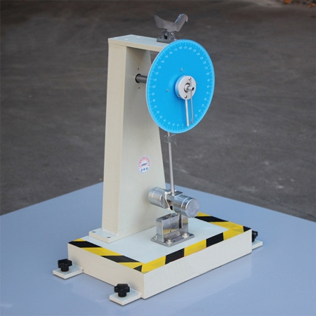 Pendulum impact tester field testing side view