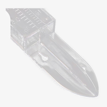 Plastic rain gauge detail