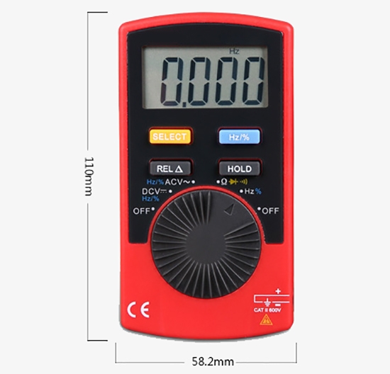 Pocket digital multimeter size