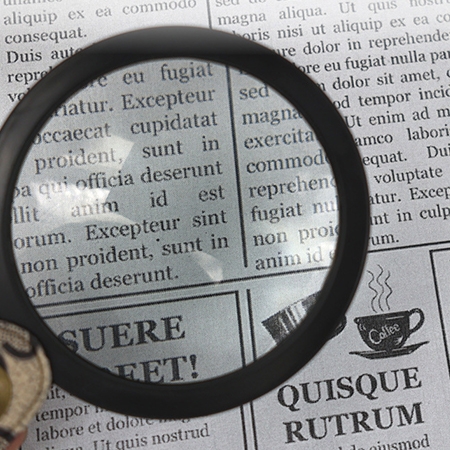 Pocket magnifying glass 5x optical lens