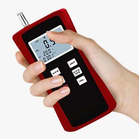 Portable 3-axis digital vibration meter