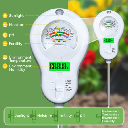 Portable 6 in 1 soil tester details