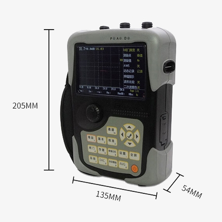 Portable digital ultrasonic flaw detector dimension