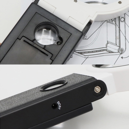 Portable folding magnifying glass optical lens