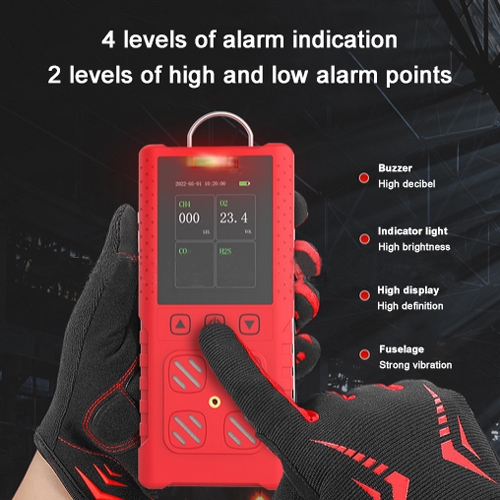 Portable gas detector with multiple alarm modes
