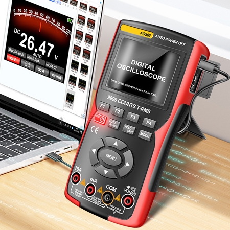 Portable oscilloscope multimeter detail