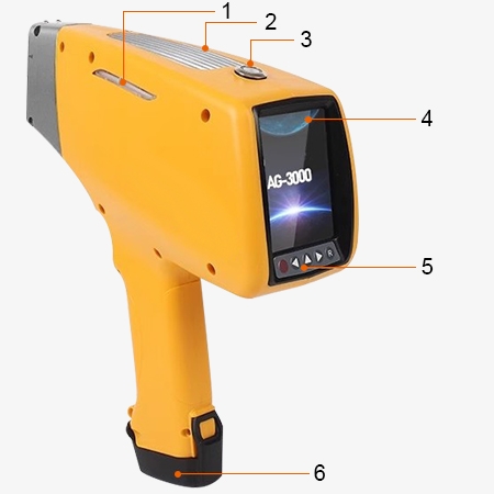 Portable spectrometer for metal analysis structure diagram