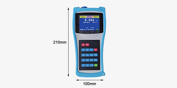 Portable ultrasonic depth sounder dimensions