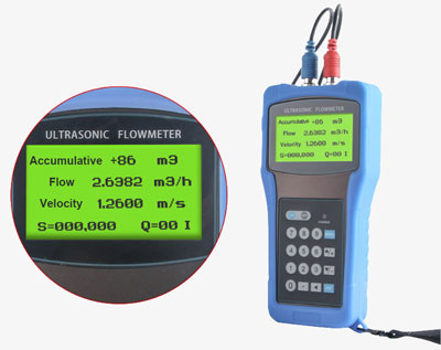 Portable- ultrasonic flow meter