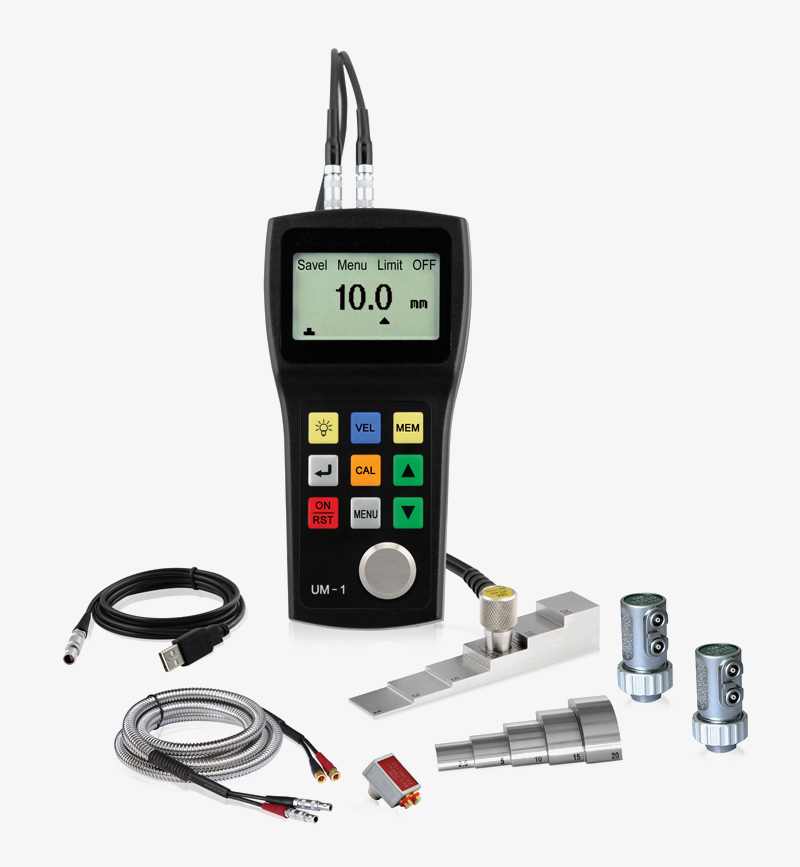 Portable ultrasonic thickness gauge