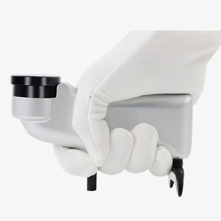 Pressing operation of analog barcol hardness tester