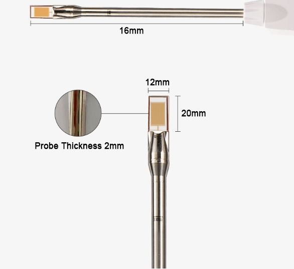 Cooking oil tester's probe size