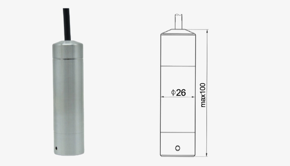 0-50m submersible level transmitter dimension
