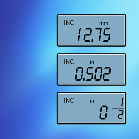 Digital height and depth gauge detail