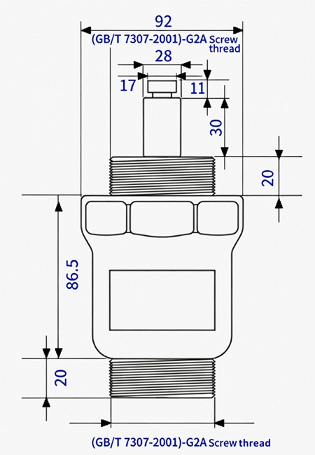 120 ghz radar level sensor dimension