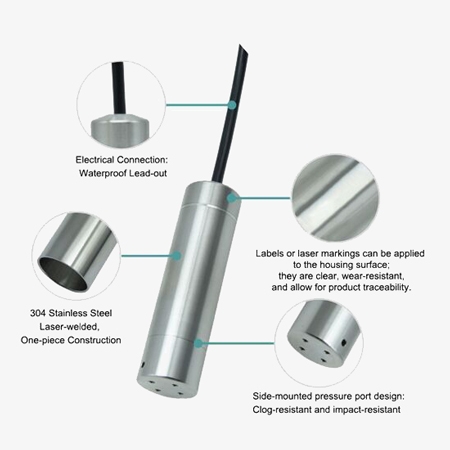304 stainless steel submersible level transmitter