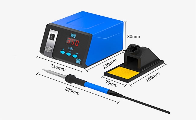 75W Soldering Station External Dimensions