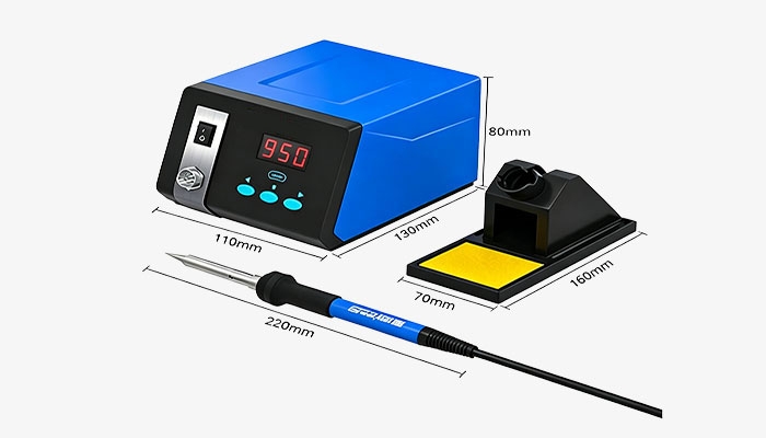 75W Soldering Station Physical Dimensions