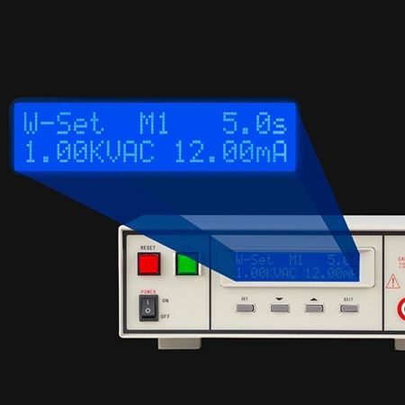 AC DC withstand voltage tester screen detail