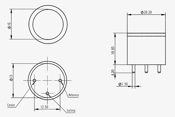 Ammonia Gas Sensor Dimensions