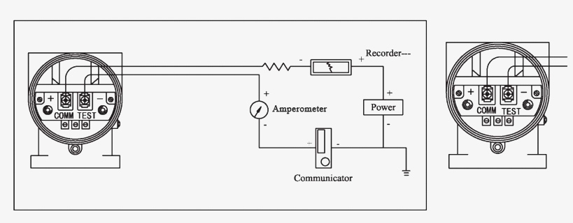 Capacitive differential pressure transducer connection