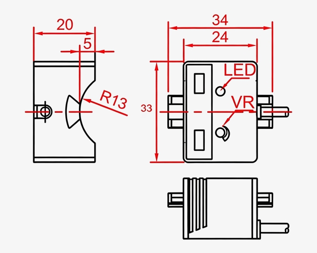 Capacitive level transmitter for liquid dimension