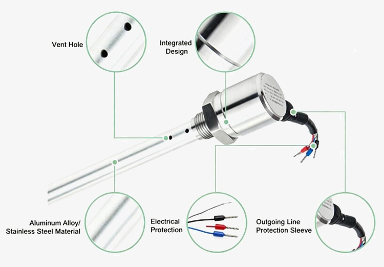 Capacitive oil level sensor detail