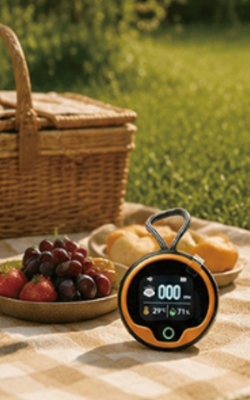 Carbon monoxide detector for picnic