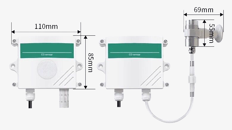 Carbon monoxide sensor size