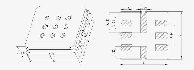 CO gas sensor size
