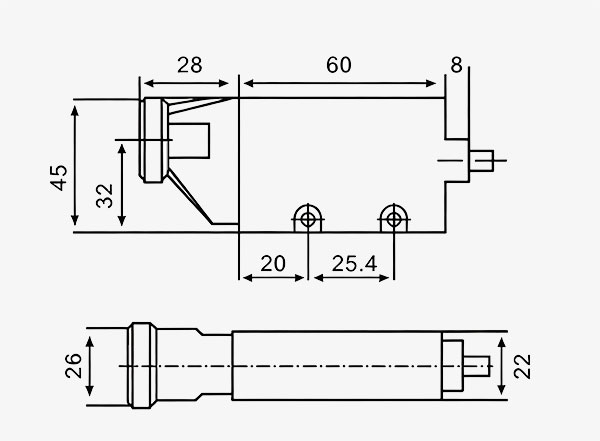 Color Detection Sensor Dimensions