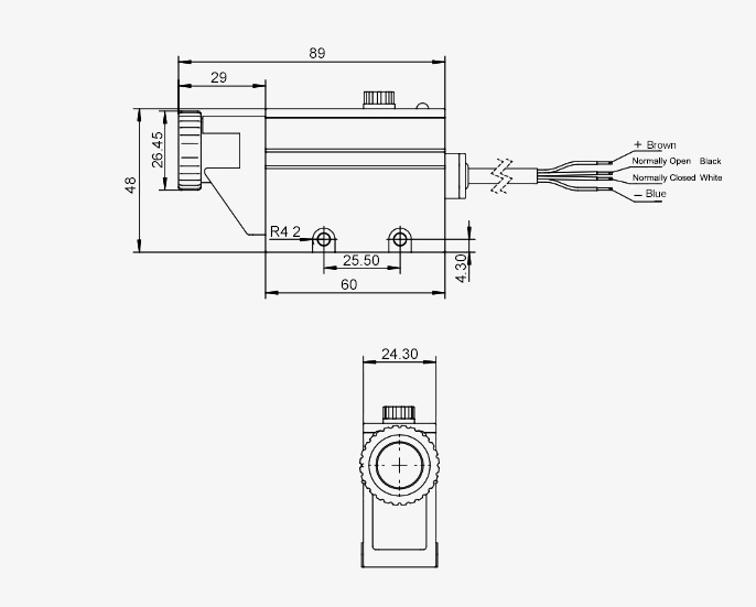 Color Mark Sensor Dimensions