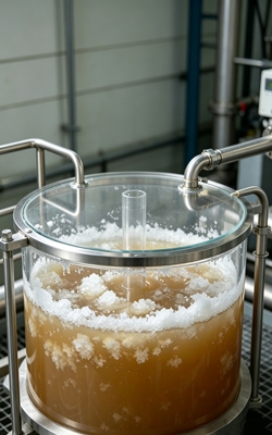 Crystalline viscous storage tank