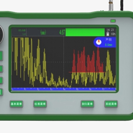Digital ultrasonic tester for case depth measurement detail