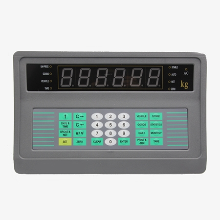 Digital weighing scale indicator detail