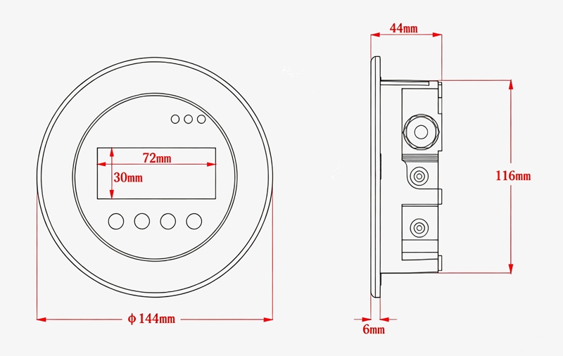 Differential air pressure sensor dimension