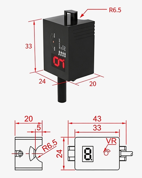 Digital capacitive water level sensor dimension