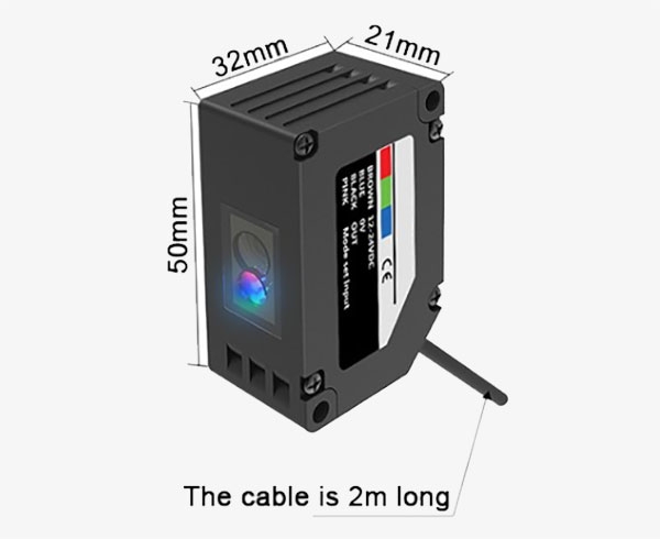 Digital Color Sensor Overall Dimensions